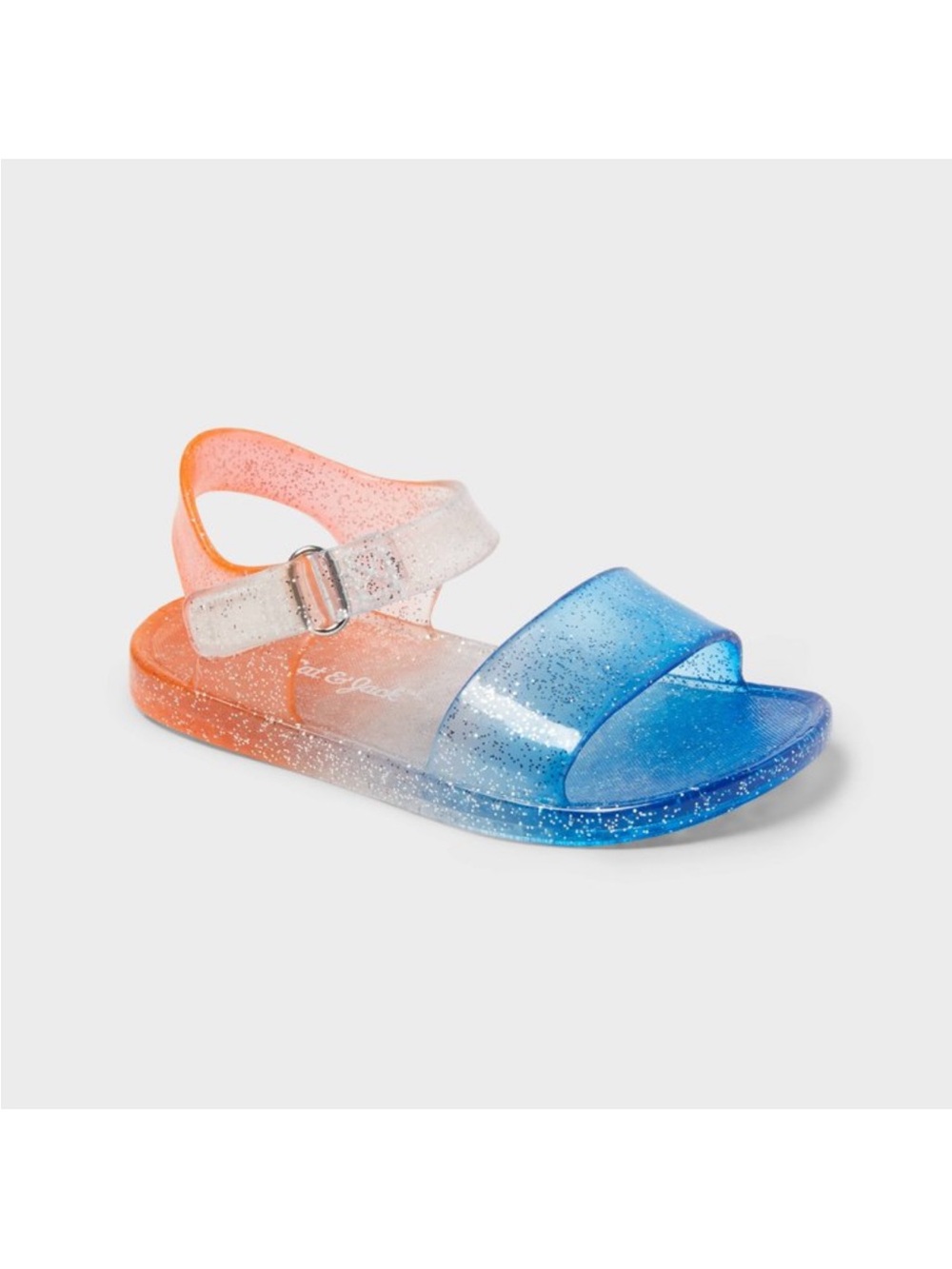 Toddler Girls' Striped Casual Sandals - Cat & Jack™ Blue/Clear/Red